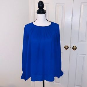 Banana Republic Royal Blue Peasant Blouse